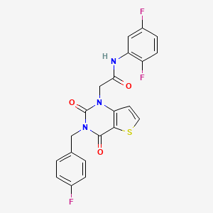 molecular formula C21H14F3N3O3S B14107974 N-(2,5-difluorophenyl)-2-[3-[(4-fluorophenyl)methyl]-2,4-dioxothieno[3,2-d]pyrimidin-1-yl]acetamide 