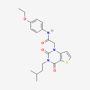 molecular formula C21H25N3O4S B14108025 N-(4-ethoxyphenyl)-2-[3-(3-methylbutyl)-2,4-dioxo-3,4-dihydrothieno[3,2-d]pyrimidin-1(2H)-yl]acetamide 