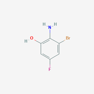 molecular formula C6H5BrFNO B1410803 2-Amino-3-bromo-5-fluorophenol CAS No. 1805027-31-9