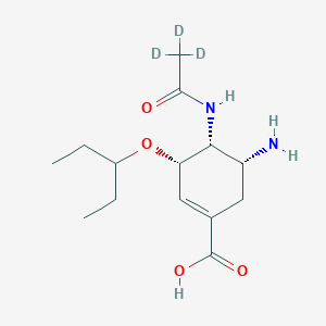molecular formula C14H24N2O4 B14108135 Oseltamivir-d3 EP impurity C 