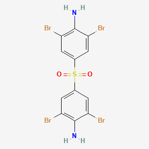 molecular formula C12H8Br4N2O2S B14108436 Benzenamine, 4,4'-sulfonylbis[2,6-dibromo- CAS No. 78786-45-5