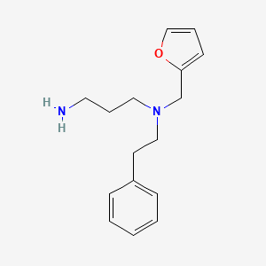 molecular formula C16H22N2O B14108559 N-(2-Furylmethyl)-N-(2-phenylethyl)propane-1,3-diamine oxalate 