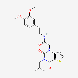 molecular formula C22H27N3O5S B14108572 N-[2-(3,4-dimethoxyphenyl)ethyl]-2-[3-(2-methylpropyl)-2,4-dioxo-3,4-dihydrothieno[3,2-d]pyrimidin-1(2H)-yl]acetamide 
