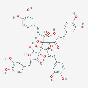 molecular formula C42H34O20 B14108729 (2R,3S,4S,5S)-2,3,4,5-tetrakis[3-(3,4-dihydroxyphenyl)prop-2-enoyl]-2,3,4,5-tetrahydroxyhexanedioic acid 