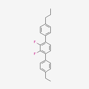 molecular formula C23H22F2 B14108764 1-(4-ethylphenyl)-2,3-difluoro-4-(4-propylphenyl)benzene CAS No. 157248-25-4