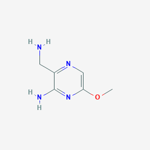 molecular formula C6H10N4O B141088 3-(Aminomethyl)-6-methoxypyrazin-2-amine CAS No. 135290-19-6