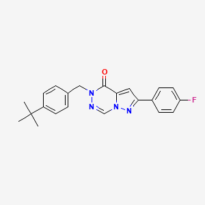 molecular formula C22H21FN4O B14108875 5-(4-tert-butylbenzyl)-2-(4-fluorophenyl)pyrazolo[1,5-d][1,2,4]triazin-4(5H)-one 