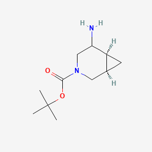 molecular formula C11H20N2O2 B14108960 tert-butyl (1R,6S)-5-amino-3-azabicyclo[4.1.0]heptane-3-carboxylate 
