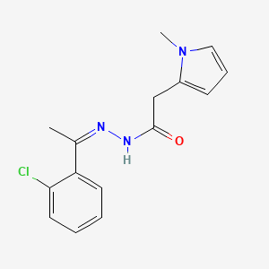 molecular formula C15H16ClN3O B14109055 N'-[(1Z)-1-(2-chlorophenyl)ethylidene]-2-(1-methyl-1H-pyrrol-2-yl)acetohydrazide 