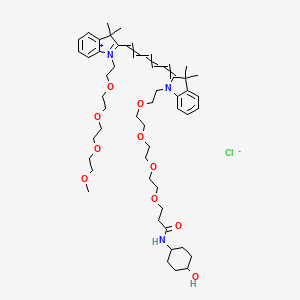molecular formula C51H76ClN3O10 B14109068 N-(m-PEG4)-N'-(4-Hydroxycyclohexyl-1-amido-PEG4)-Cy5 