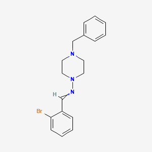 molecular formula C18H20BrN3 B14109131 N-(4-benzylpiperazin-1-yl)-1-(2-bromophenyl)methanimine 