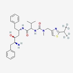 molecular formula C32H45N5O3S B14109182 N-[(2S,4S,5S)-5-amino-4-hydroxy-1,6-diphenylhexan-2-yl]-2-[[[2-(1,1,1,3,3,3-hexadeuteriopropan-2-yl)-1,3-thiazol-4-yl]methyl-methylcarbamoyl]amino]-3-methylbutanamide 