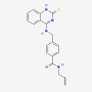 molecular formula C19H18N4OS B14109297 N-prop-2-enyl-4-[[(2-sulfanylidene-1H-quinazolin-4-yl)amino]methyl]benzamide 
