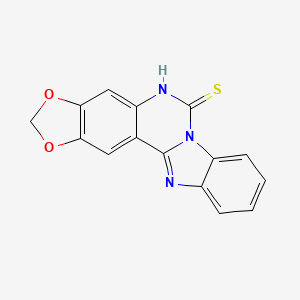 molecular formula C15H9N3O2S B14109458 benzo[4,5]imidazo[1,2-c][1,3]dioxolo[4,5-g]quinazoline-6(5H)-thione 