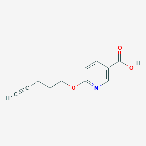 molecular formula C11H11NO3 B1410974 6-(Pent-4-ynyloxy)nicotinic acid CAS No. 1984128-96-2