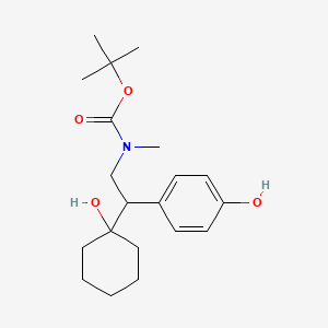 molecular formula C20H31NO4 B14109745 tert-butyl N-[2-(1-hydroxycyclohexyl)-2-(4-hydroxyphenyl)ethyl]-N-methylcarbamate 