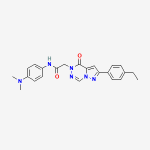 molecular formula C23H24N6O2 B14109819 N-(4-(dimethylamino)phenyl)-2-(2-(4-ethylphenyl)-4-oxopyrazolo[1,5-d][1,2,4]triazin-5(4H)-yl)acetamide 