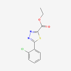 molecular formula C11H9ClN2O2S B1411041 Ethyl 5-(2-chlorophenyl)-1,3,4-thiadiazole-2-carboxylate CAS No. 1993310-55-6