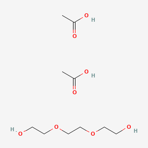 molecular formula C10H22O8 B14110473 Acetic acid;2-[2-(2-hydroxyethoxy)ethoxy]ethanol 