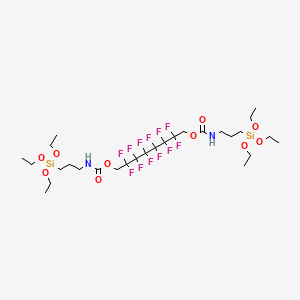 molecular formula C28H48F12N2O10Si2 B14110504 Dodecafluorooctyl bis(triethoxysilyl)propyl carbamate 