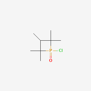 molecular formula C8H16ClOP B14110558 Phosphetane, 1-chloro-2,2,3,4,4-pentamethyl-, 1-oxide 