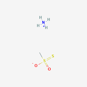 molecular formula CH4O2S2.H3N<br>CH7NO2S2 B14110694 Ammonium methanesulfonothioate CAS No. 82341-95-5