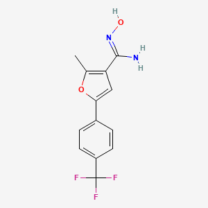 molecular formula C13H11F3N2O2 B1411092 N-Hydroxy-2-methyl-5-(4-trifluoromethyl-phenyl)-furan-3-carboxamidine CAS No. 1993797-62-8