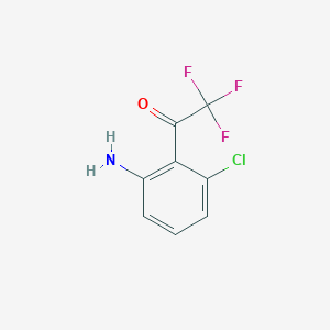 molecular formula C8H5ClF3NO B14110944 1-(2-Amino-6-chloro-phenyl)-2,2,2-trifluoro-ethanone 