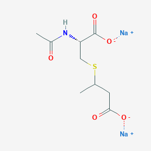 molecular formula C9H13NNa2O5S B14110980 N-Acetyl-S-(3-carboxy-1-methylpropyl)-L-cysteine, disodium salt 