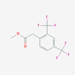 molecular formula C11H8F6O2 B1411112 Methyl 2,4-Bis(trifluoromethyl)phenylacetate CAS No. 1807109-05-2