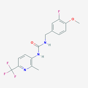 N-(3-Fluoro-4-methoxybenzyl)-N'-[2-methyl-6-(trifluoromethyl)pyridin-3-yl]urea