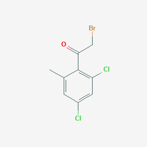 molecular formula C9H7BrCl2O B1411124 2',4'-Dichloro-6'-methylphenacyl bromide CAS No. 1807180-68-2