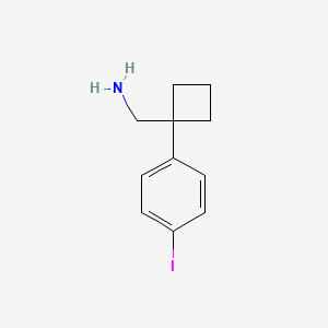 (1-(4-Iodophenyl)cyclobutyl)methanamine