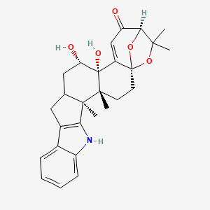 molecular formula C27H31NO5 B14111315 Hydroxypaspalinine, 14-alpha- 