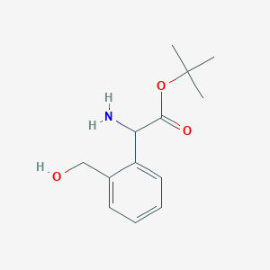 molecular formula C13H19NO3 B14111364 Tert-butyl 2-amino-2-[2-(hydroxymethyl)phenyl]acetate 