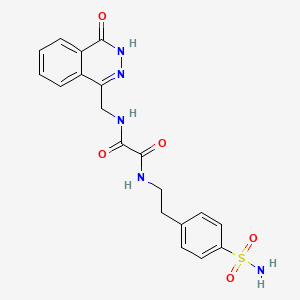 molecular formula C19H19N5O5S B14111379 N1-((4-oxo-3,4-dihydrophthalazin-1-yl)methyl)-N2-(4-sulfamoylphenethyl)oxalamide 