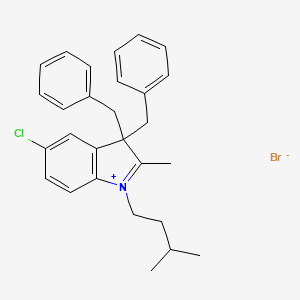 molecular formula C28H31BrClN B14111414 1-Isoamyl-2-methyl-3,3-dibenzyl-5-chloroindolium bromide 