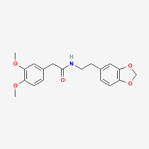 molecular formula C19H21NO5 B14111425 N-[2-(1,3-benzodioxol-5-yl)ethyl]-2-(3,4-dimethoxyphenyl)acetamide CAS No. 20341-16-6
