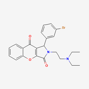 molecular formula C23H23BrN2O3 B14111432 1-(3-Bromophenyl)-2-[2-(diethylamino)ethyl]-1,2-dihydrochromeno[2,3-c]pyrrole-3,9-dione 