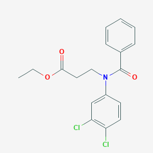 molecular formula C18H17Cl2NO3 B14111476 ethyl 3-(N-(3,4-dichlorophenyl)benzamido)propanoate 