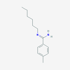 molecular formula C14H22N2 B14111481 N-Hexyl-4-methylbenzenecarboximidamide 