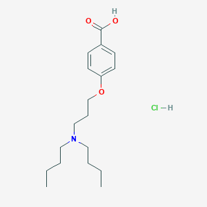 molecular formula C18H30ClNO3 B141115 4-[3-(dibutylamino)propoxy]benzoic Acid Hydrochloride CAS No. 437651-44-0