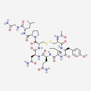 molecular formula C45H68N12O13S2 B14111539 Ac-Cys(1)-Tyr-DL-Ile-Gln-Asn-Cys(1)-Pro-Leu-Gly-NH2 