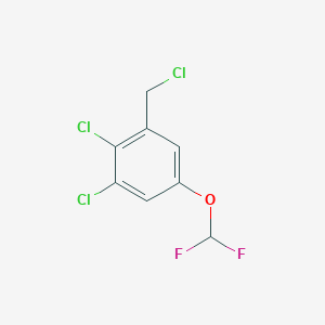 molecular formula C8H5Cl3F2O B1411162 2,3-Dichloro-5-(difluoromethoxy)benzyl chloride CAS No. 1803790-30-8