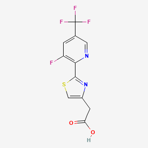 B1411165 2-(2-(3-Fluoro-5-(trifluoromethyl)pyridin-2-yl)thiazol-4-yl)acetic acid CAS No. 1823182-75-7