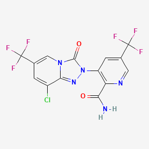 3-(8-chloro-3-oxo-6-(trifluoromethyl)-[1,2,4]triazolo[4,3-a]pyridin-2(3H)-yl)-5-(trifluoromethyl)picolinamide