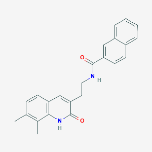 molecular formula C24H22N2O2 B14111746 N-[2-(7,8-dimethyl-2-oxo-1H-quinolin-3-yl)ethyl]naphthalene-2-carboxamide 