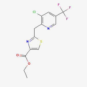Ethyl 2-((3-chloro-5-(trifluoromethyl)pyridin-2-yl)methyl)thiazole-4-carboxylate