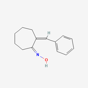 molecular formula C14H17NO B14111805 Cycloheptanone, 2-(phenylmethylene)-, oxime, (E,Z)-(9CI) 