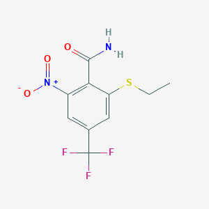 2-(Ethylthio)-6-nitro-4-(trifluoromethyl)benzamide